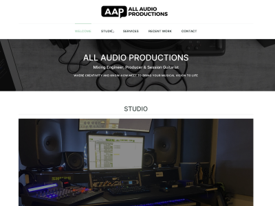 Webseite "All Audio Productions"